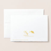 金ゴールドホイルの平和鳩の写真カード 箔カード (裏面封筒付き)