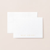 金ゴールドホイルの点および名前 箔カード (封筒付き正面)