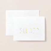 金ゴールドホイルの私の花嫁の分隊カードにあります 箔カード (封筒付き正面)