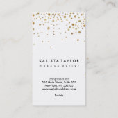 金ゴールドホイルの紙吹雪 名刺 (裏面)