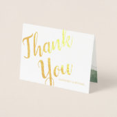 金ゴールドホイルの素朴なマツ山は感謝していしています 箔カード (正面)