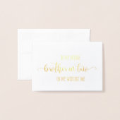 金ゴールドホイルの義理の兄弟の婚礼の日は感謝していしています 箔カード (封筒付き正面)