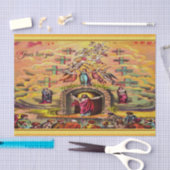 金ゴールドホイルの質およびイエス・キリストが付いている天国のゲート 薄葉紙 (クラフト)