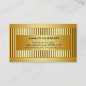 金ゴールドホイルの金属の専門のモダンでエレガントな黒 名刺 (裏面)