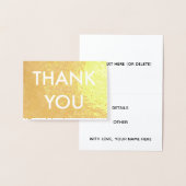 金ゴールドホイルの銀ぱくカードありがとう 箔カード (ディスプレー)