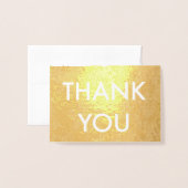 金ゴールドホイルの銀ぱくカードありがとう 箔カード (封筒付き正面)