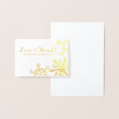 金ゴールドホイルの雪片の冬の結婚式は感謝していしています 箔カード (ディスプレー)