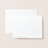 金ゴールドホイルのMahaloの原稿の結婚式は写真感謝していしています 箔カード (裏面封筒付き)