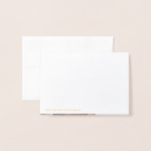 金ゴールドホイルは写真および名前との感謝していしています 箔カード (裏面封筒付き)