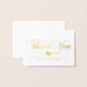 金ゴールドホイルは結婚式のハート|の写真感謝していしています 箔カード (封筒付き正面)