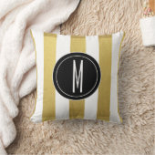 金ゴールドホイルは%PIPE%の黒いモノグラムを縞で飾ります クッション (ブランケット)