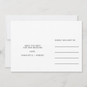 金ゴールドホイルエレガントダークグリーンの結婚式は日付を保存 案内状 (裏面)