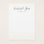 金ゴールドホイルフェイクドットネックレスジュエリー表示カード (正面)