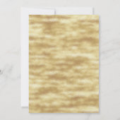 金ゴールドホイルフェイクドードルハートバレンタイン写真カード 招待状 (裏面)