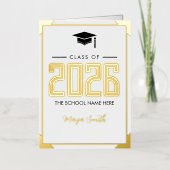 金ゴールドホイル実在グリーティングカード 箔グリーティングカード (正面)