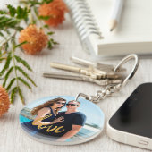 金ゴールドホイル愛原稿のカスタムの写真 キーホルダー (正面右)