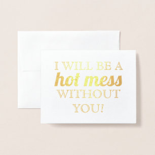 金ゴールドホイル のおもしろいな新婦付添人かメイド・オブ・オーナー（花嫁付き添い人） 箔カード