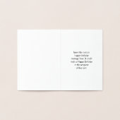 金ゴールドホイル"ハッピーバースデー、ジェニファー!" カード (内部)