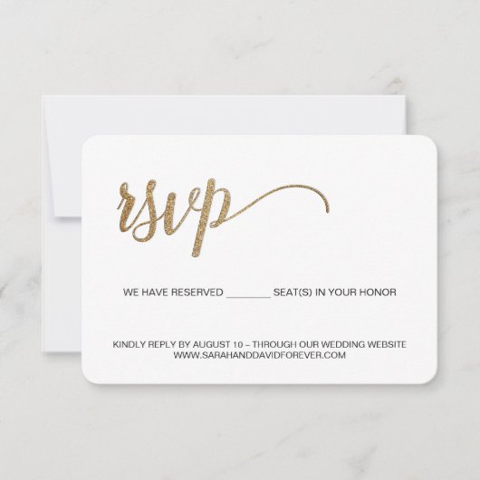 金ゴールドホイ結婚トのWebサイト(メールなし) 出欠カード (正面)