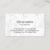 金ゴールドホウマ科のースポニーロゴ白モダン大理石 名刺 (裏面)