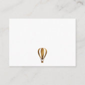 金ゴールドホットエアバルーンおむつラッフルチケットカード エンクロージャーカード (裏面)