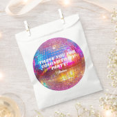 金ゴールドホットピンクディスコボール誕生日パーティーありがとう フェイバーバッグ (クリップ留めされた状態)