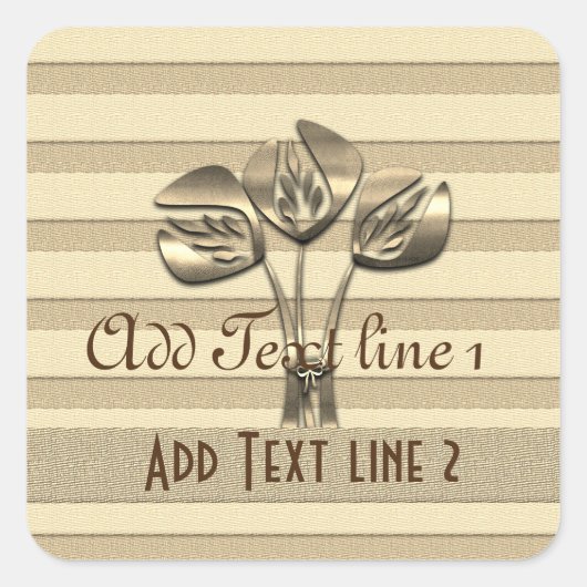 金ゴールドホリデイズヴィベ スクエアシール (正面)