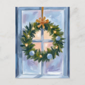 金ゴールドホリデイリースウォーターカラーホリデーポストカード シーズンポストカード (正面)