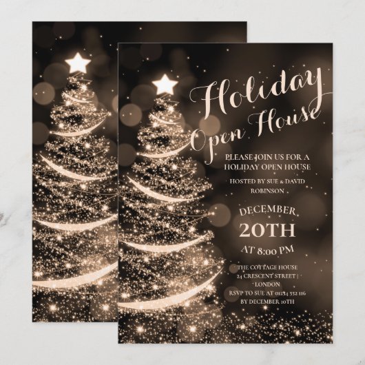 金ゴールドホリデーオープンハウスパーティー 招待状 (正面/裏面)