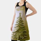 金ゴールドホリデークリスマスツリーエプロン エプロン (インサイチュ)