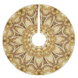 金ゴールドホリデークリスマスツリースカート ブラッシュドポリエステルツリースカート