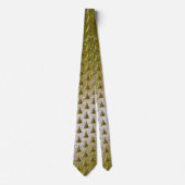 金ゴールドホリデークリスマスツリーネックタイ ネクタイ (正面)