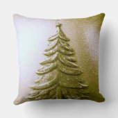 金ゴールドホリデークリスマスツリー装飾用クッション クッション (裏面)