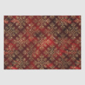 金ゴールドホリデークリスマスメタリックダマスクエレガント 薄葉紙 (正面)