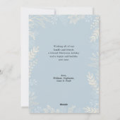 金ゴールドホリデーグリーンリーダークブルー2フォトクリスマス シーズンカード (裏面)