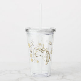 金ゴールドホリデーシーズンヴィベ アクリルタンブラー