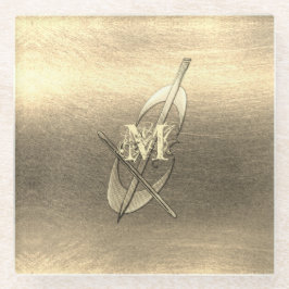 金ゴールドホリデーシーズンヴィベ ガラスコースター