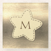 金ゴールドホリデーシーズンヴィベ ガラスコースター (正面)