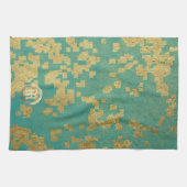 金ゴールドホリデーシーズンヴィベ キッチンタオル (横)