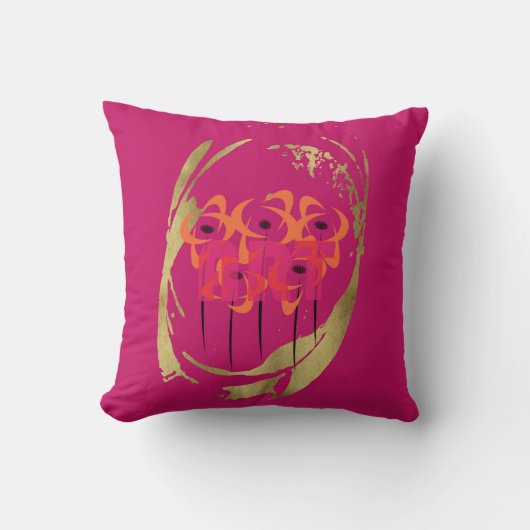 金ゴールドホリデーシーズンヴィベ クッション (正面)