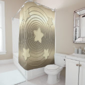 金ゴールドホリデーシーズンヴィベ シャワーカーテン (インサイチュ)