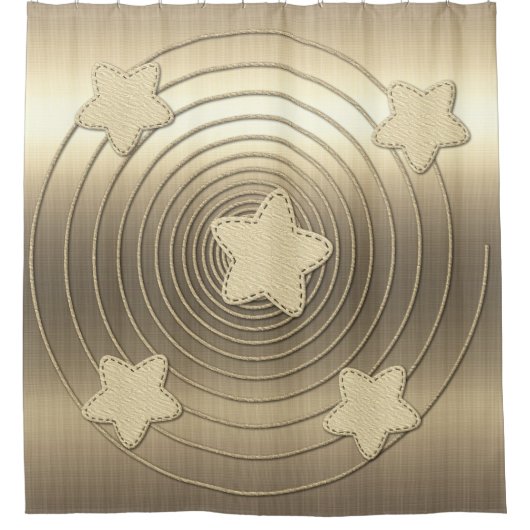 金ゴールドホリデーシーズンヴィベ シャワーカーテン (正面)