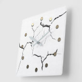 金ゴールドホリデーシーズンヴィベ スクエア壁時計 (傾斜)