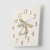 金ゴールドホリデーシーズンヴィベ スクエア壁時計 (傾斜)