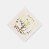 金ゴールドホリデーシーズンヴィベ スタンダードカクテルナプキン (角)