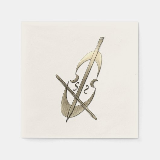 金ゴールドホリデーシーズンヴィベ スタンダードカクテルナプキン (正面)