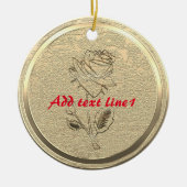 金ゴールドホリデーシーズンヴィベ セラミックオーナメント (正面)