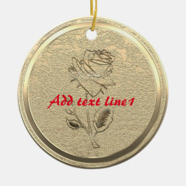 金ゴールドホリデーシーズンヴィベ セラミックオーナメント