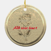 金ゴールドホリデーシーズンヴィベ セラミックオーナメント (裏面)