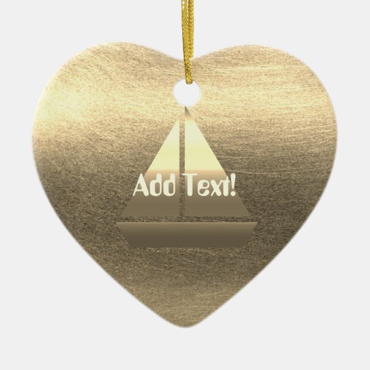 金ゴールドホリデーシーズンヴィベ セラミックオーナメント (正面)